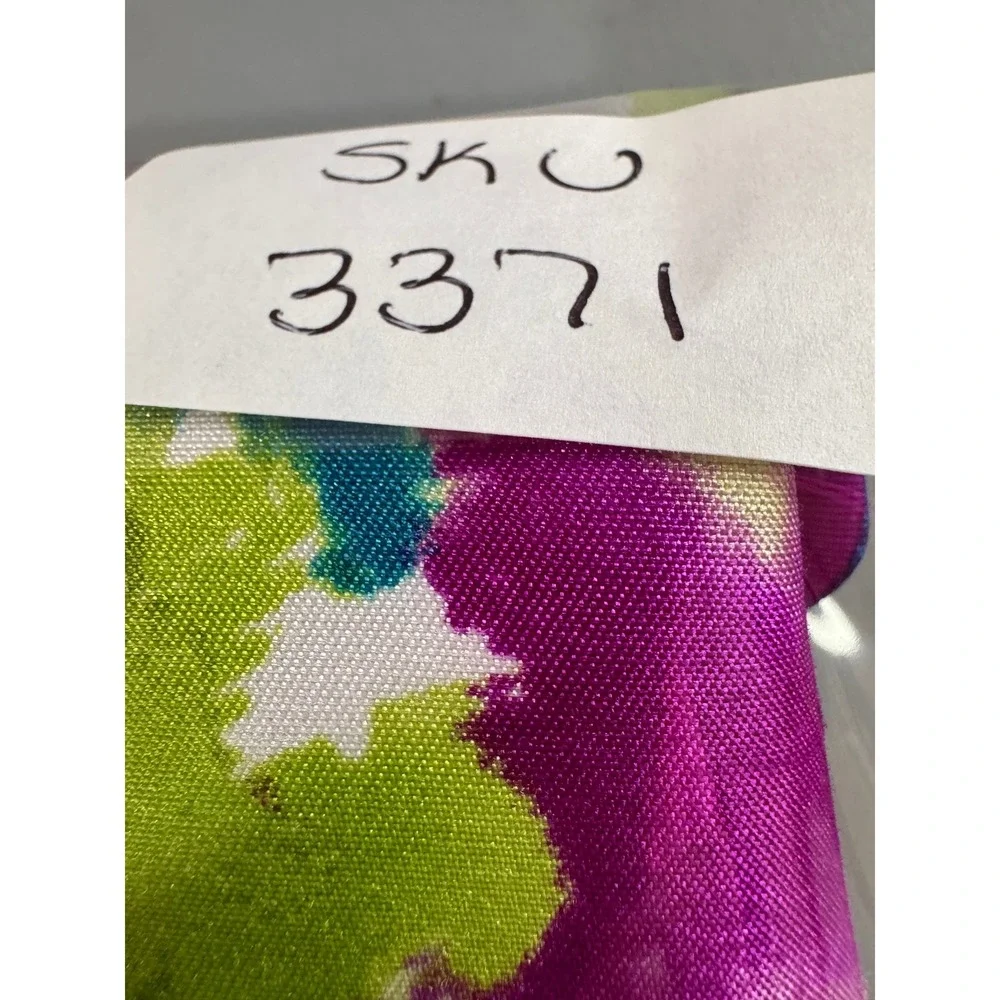 Kasper Floral Blazer Women 12 Magenta Green Excellent Abstract Open Front Jacket - Picture 14 of 14